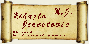 Mihajlo Jerčetović vizit kartica